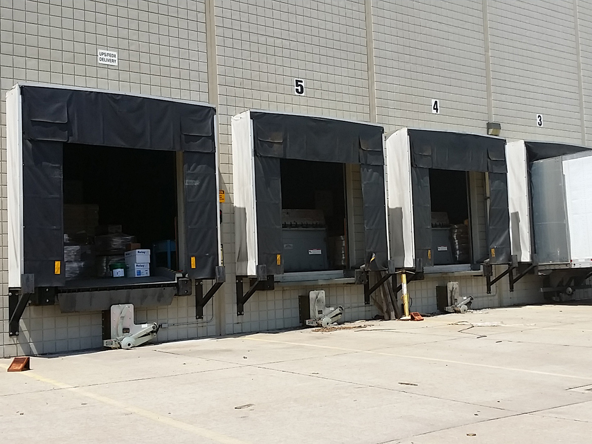 rows of loading docks